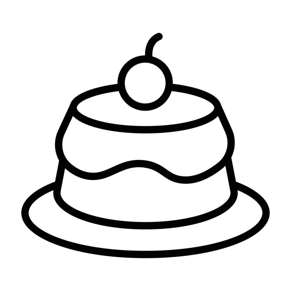 Simple Pudding icon. The icon can be used for websites, print templates, presentation templates, illustrations, etc vector