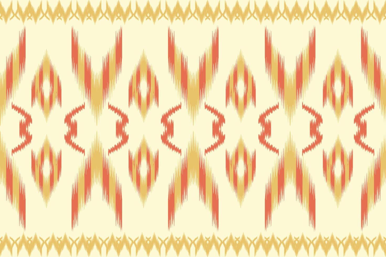 fabric ikat seamless pattern geometric ethnic traditional embroidery style.Design for background,carpet,mat,sarong,clothing, illustration. vector