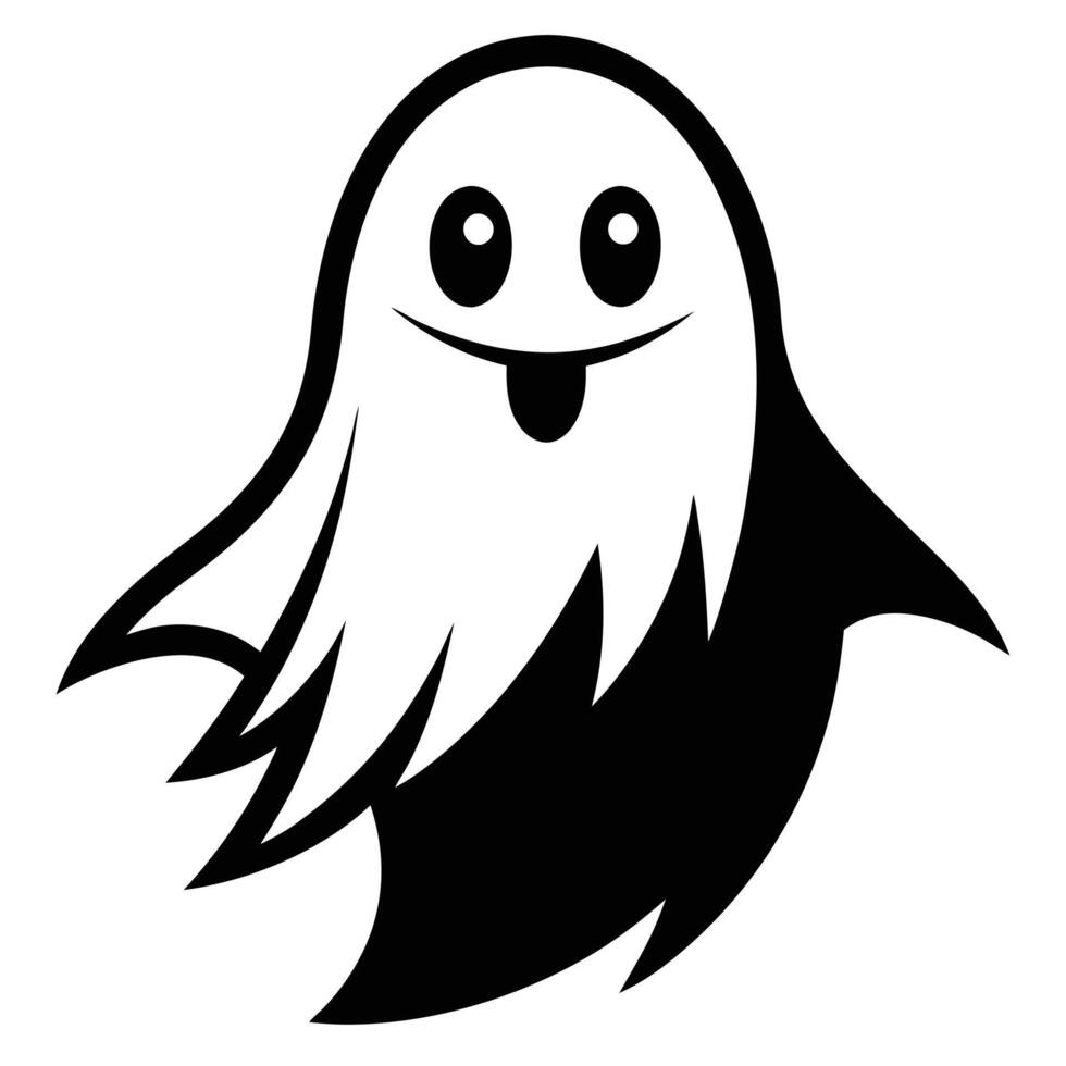 Cartoon Ghost Art For Halloween vector
