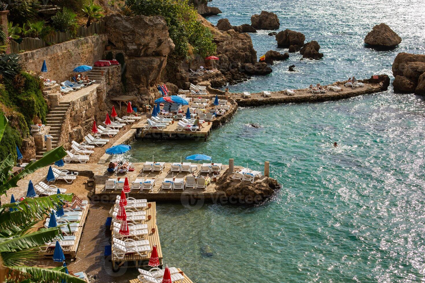 view of the marina in antalya photo