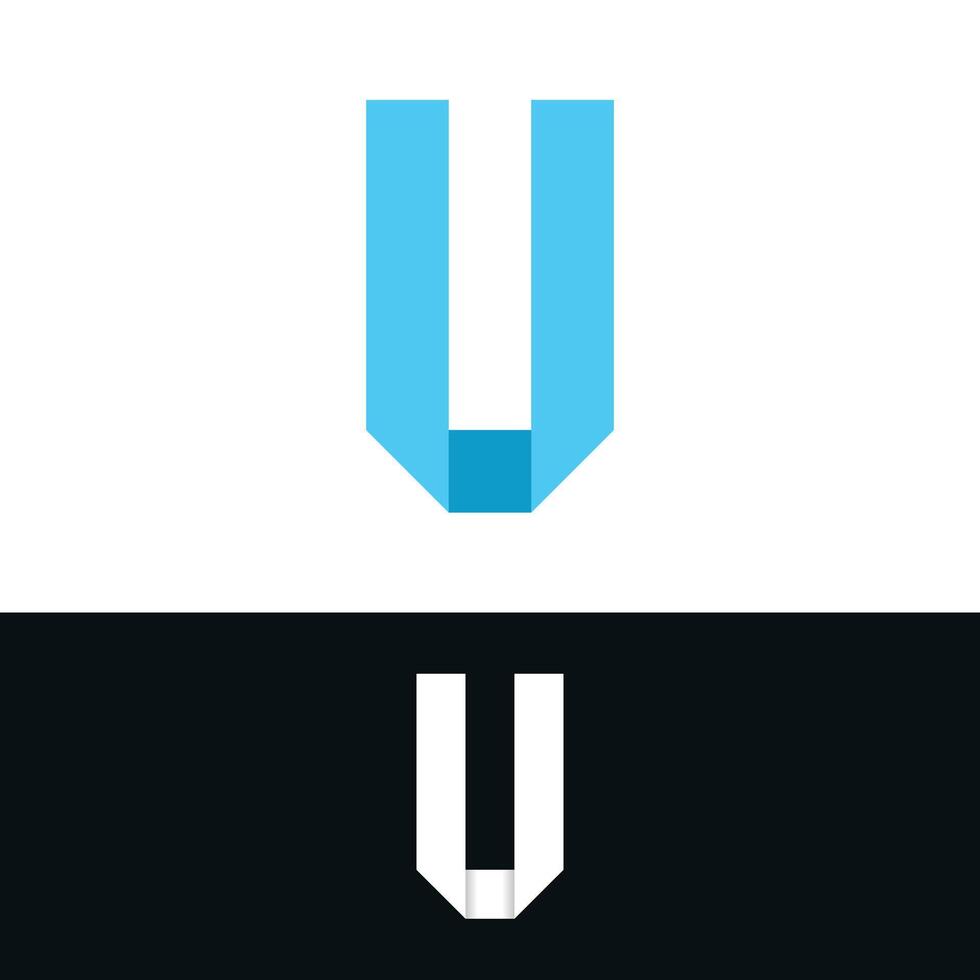 Creative abstract initial letter U logo design. Premium vector