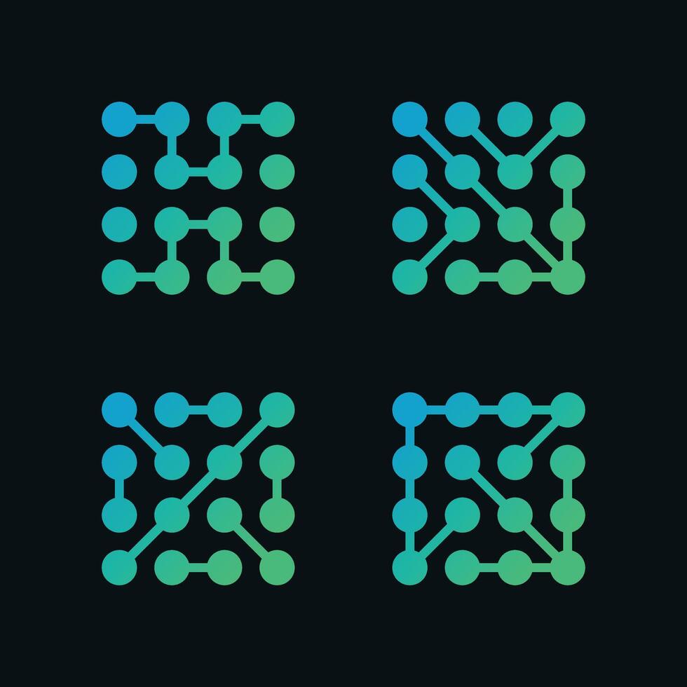 Set of abstract logo designs for business. Premium vector