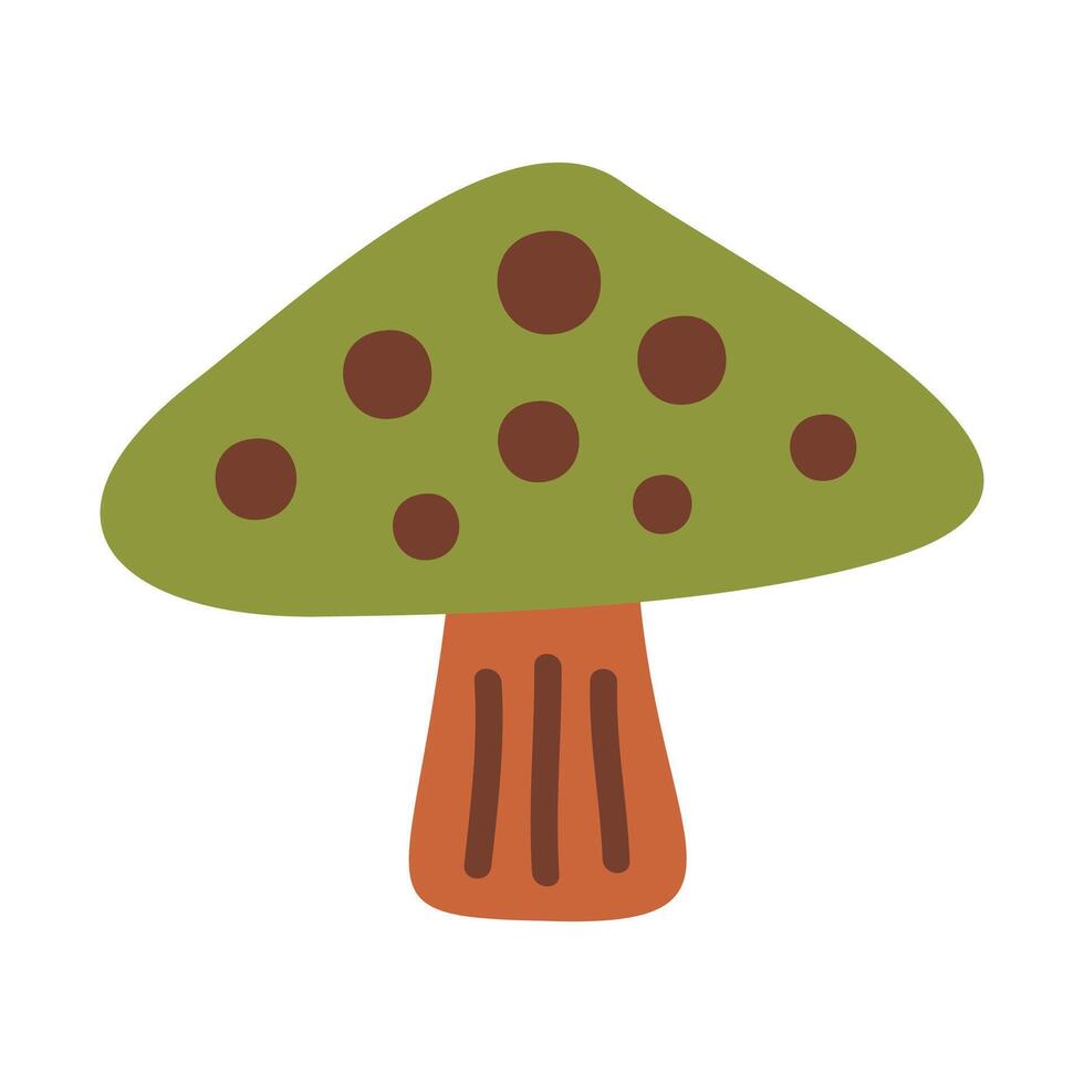 hand drawn mushroom isolated on white vector
