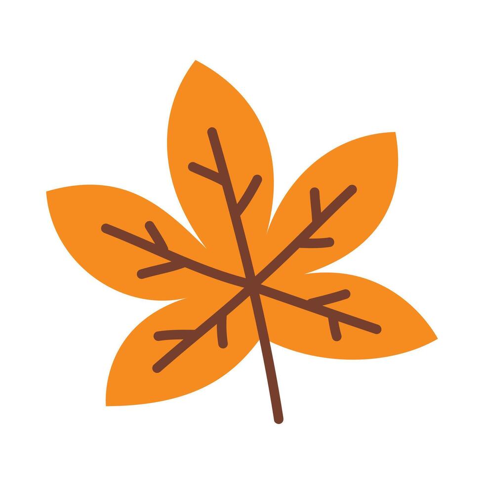 Hand drawn autumn leaves illustration vector