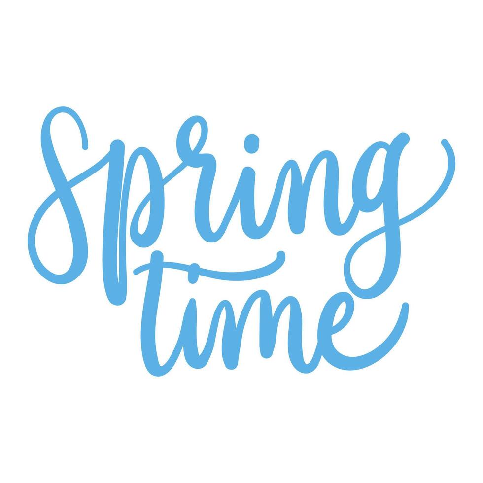 Hello spring typography with colorful decoration on white vector