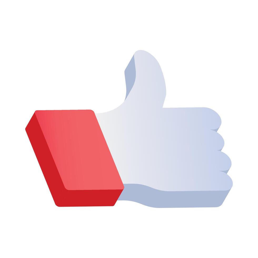 thumbs up illustration on white background vector