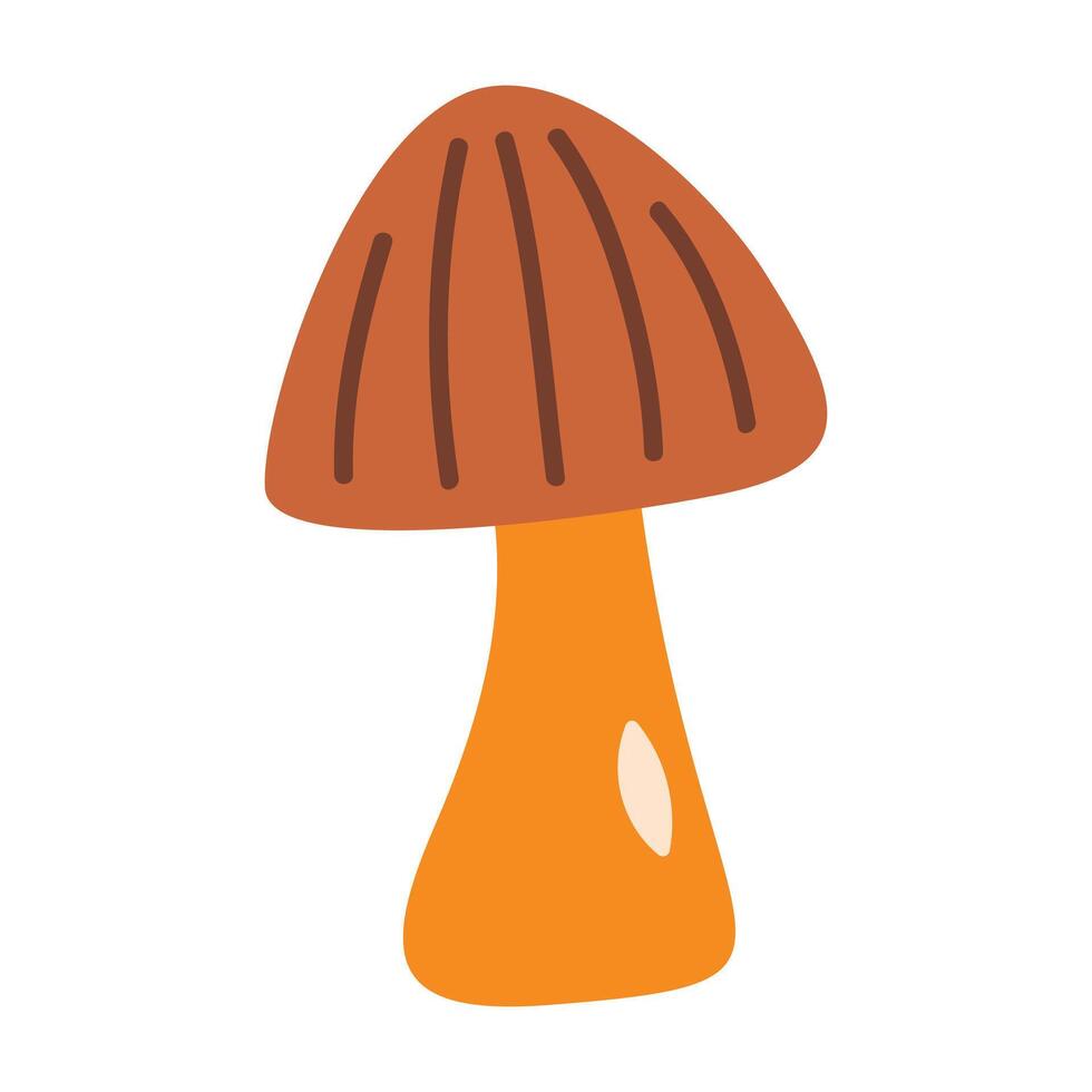 hand drawn mushroom isolated on a white background vector