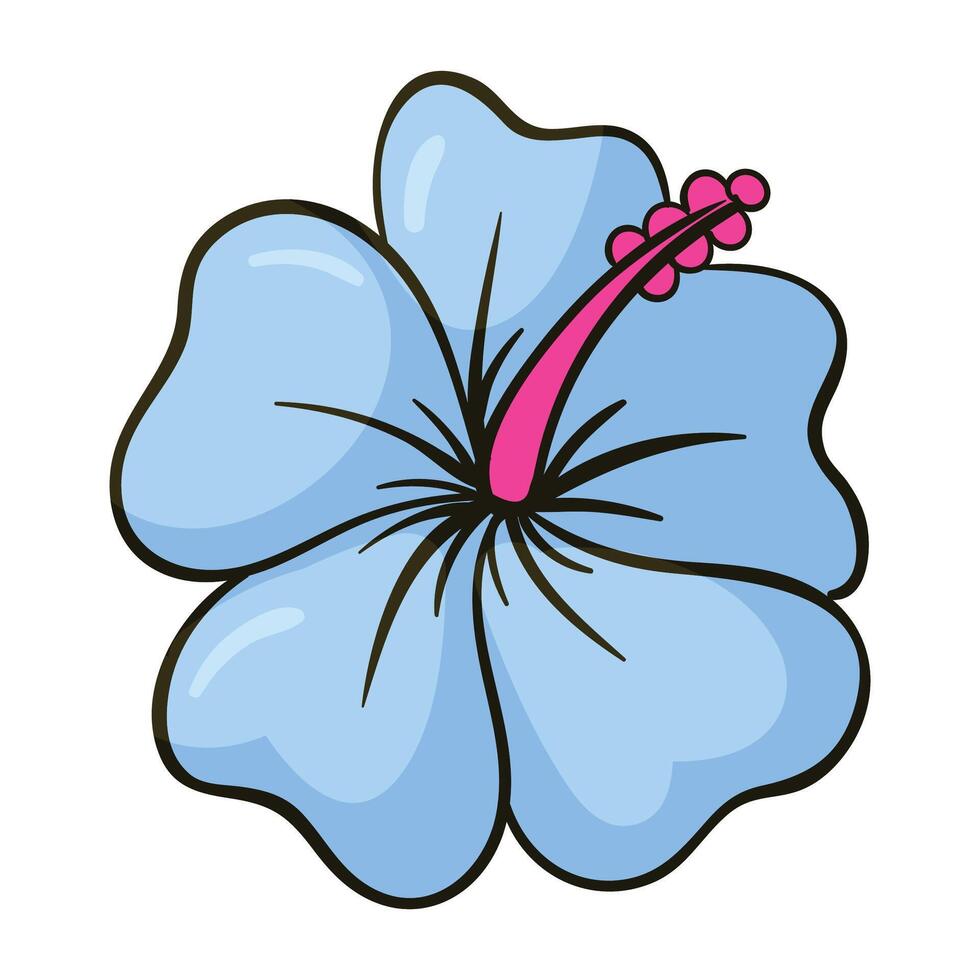 Hand drawn spring flower isolated illustration on a white vector
