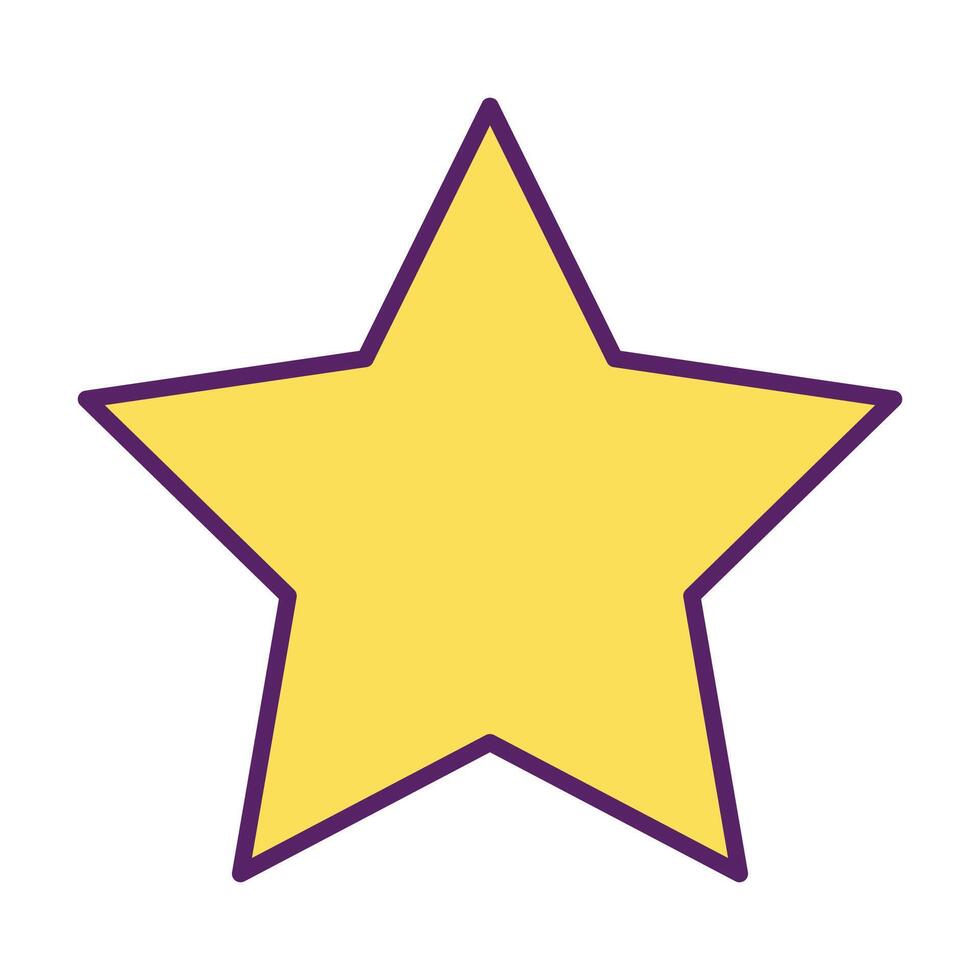 Doodle Star on illustration on white background vector