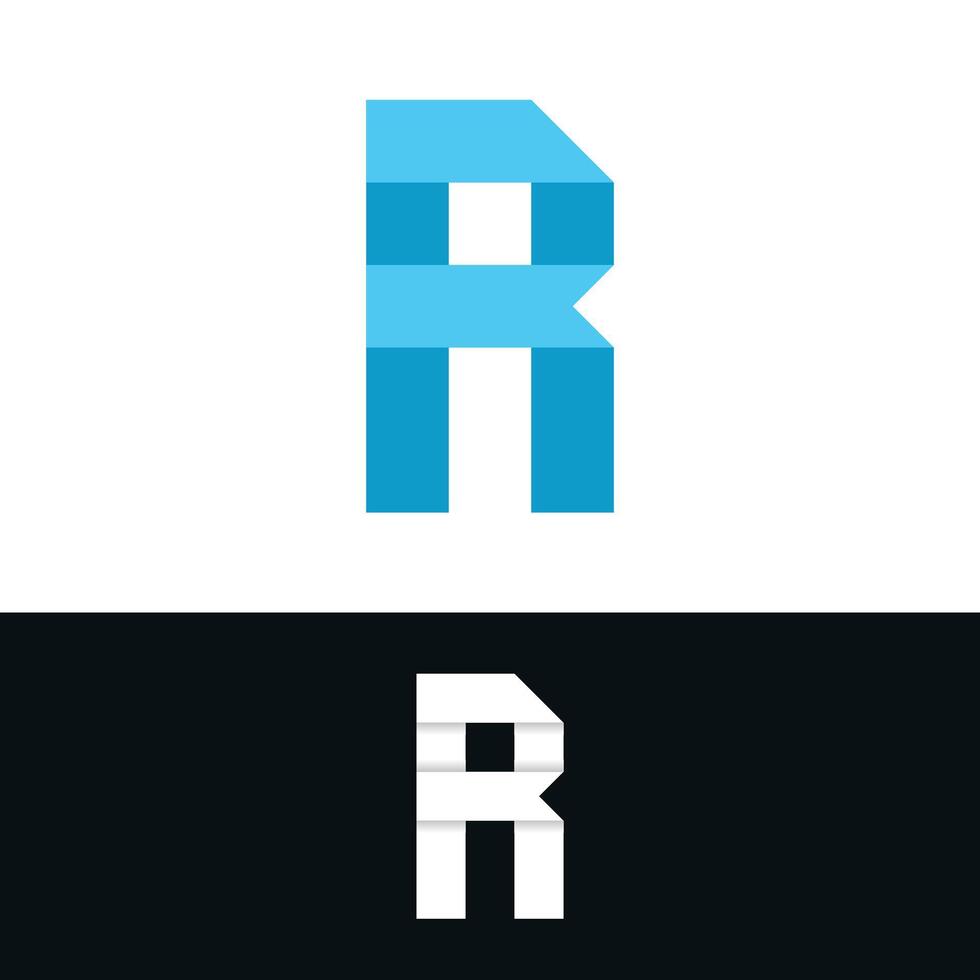 Creative abstract initial letter R logo design. Premium vector