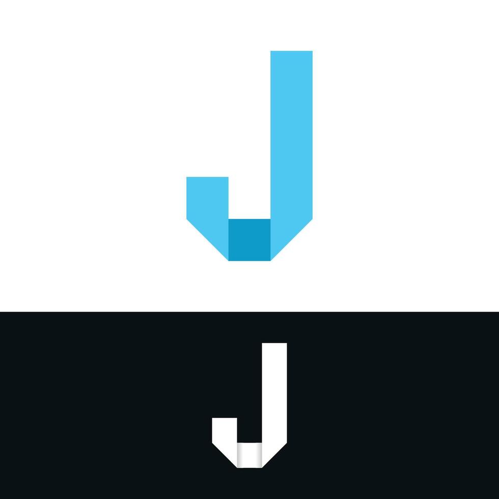Creative abstract initial letter J logo design. Premium vector