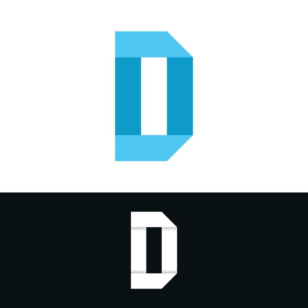 Creative abstract initial letter D logo design. Premium vector