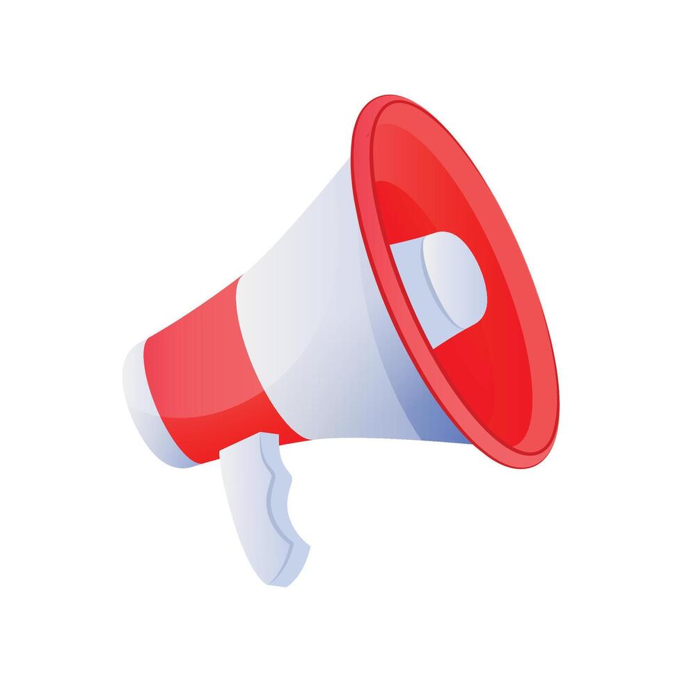 Hand drawn megaphone on white background vector