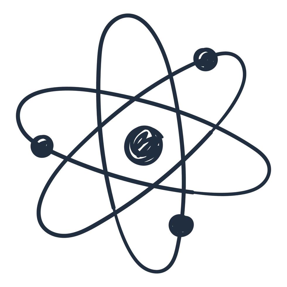 Atom symbol icon illustration on white background vector