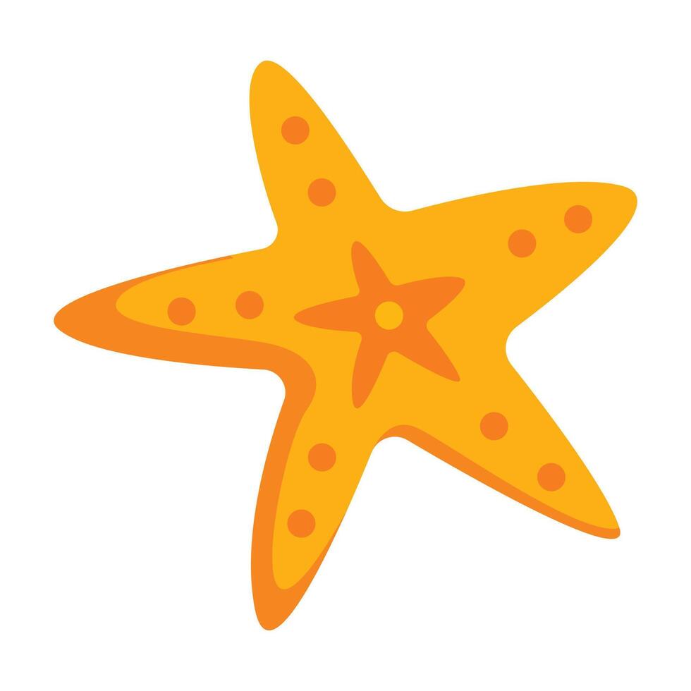 Starfish animal tropical illustration on a white background vector