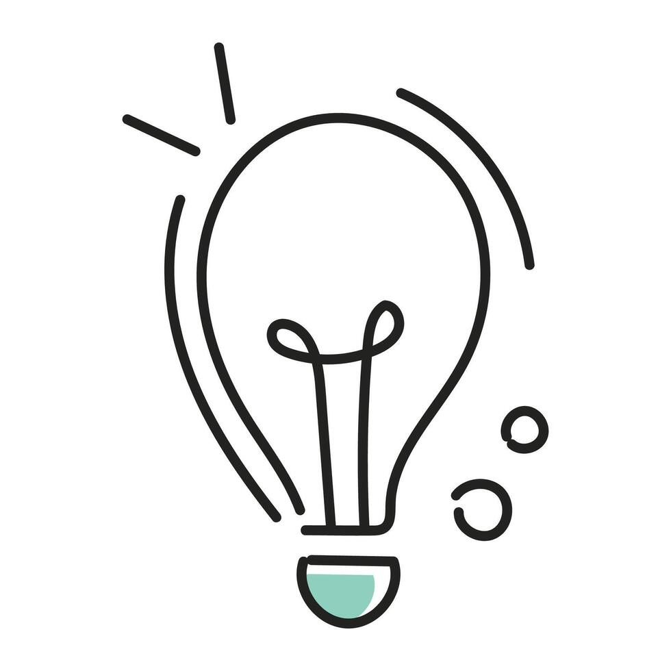 Lightbulb icon Idea symbol Electric lamp vector