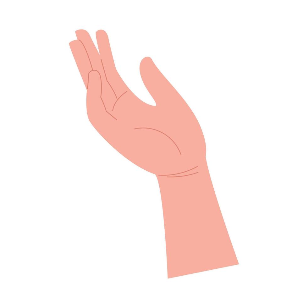Hand pose icon illustration on white background vector