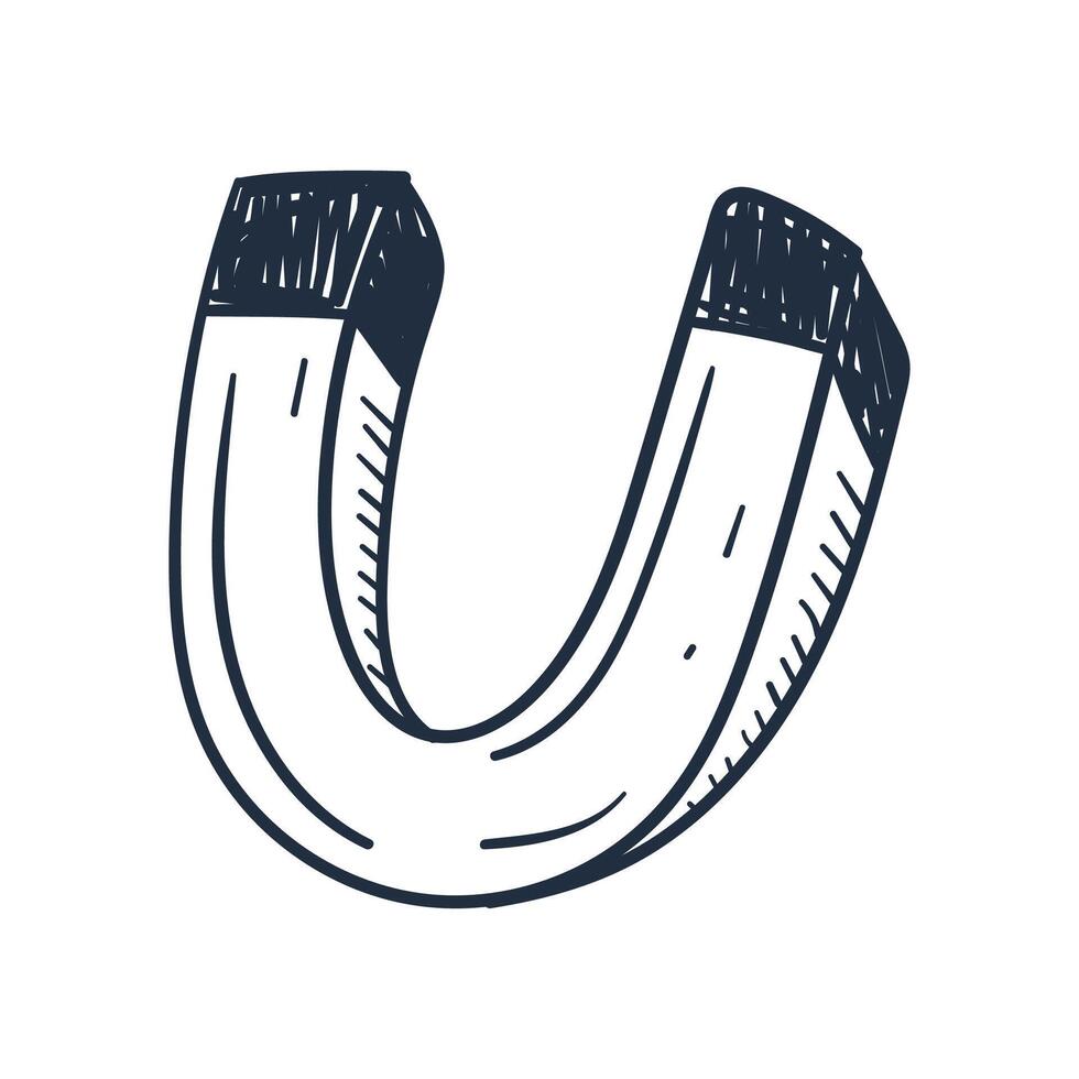Hand drawn sketch icon magnet on white background vector
