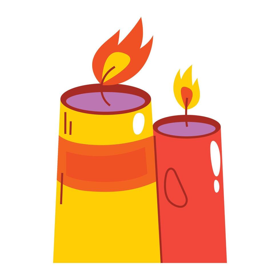 Detailed scented candle on white background vector