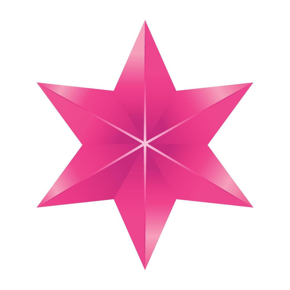 Realistic star isolated illustration on a white vector