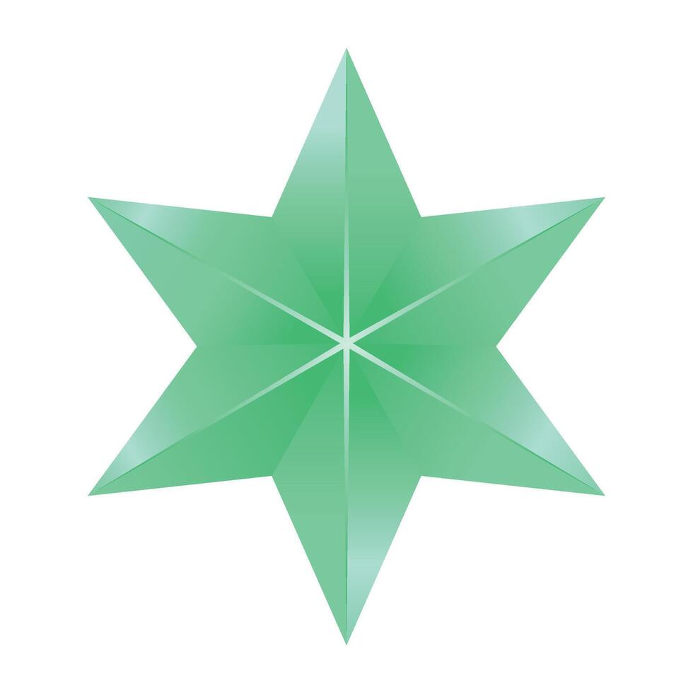 Realistic star isolated illustration on the white background vector