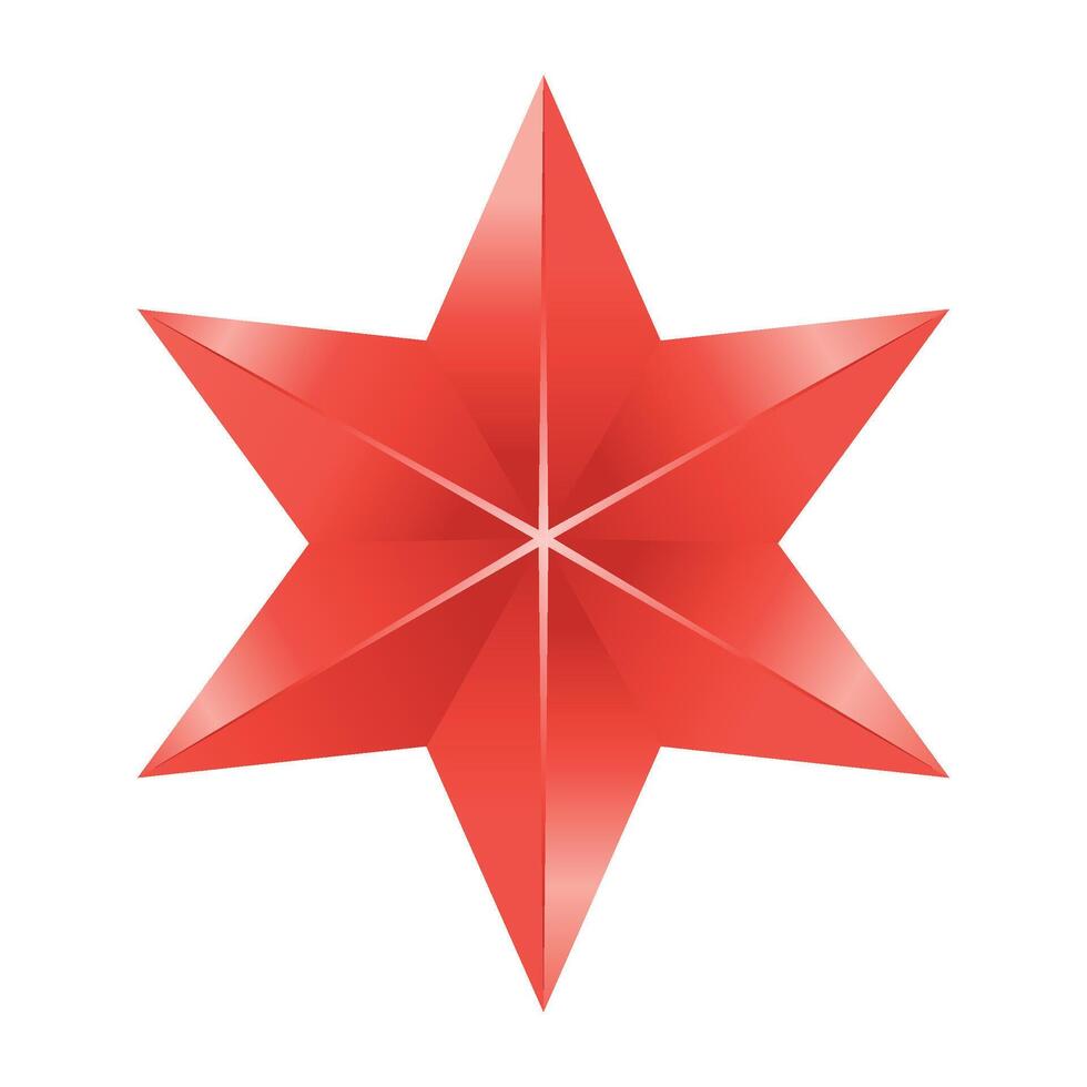 Realistic star isolated illustration on a white background vector