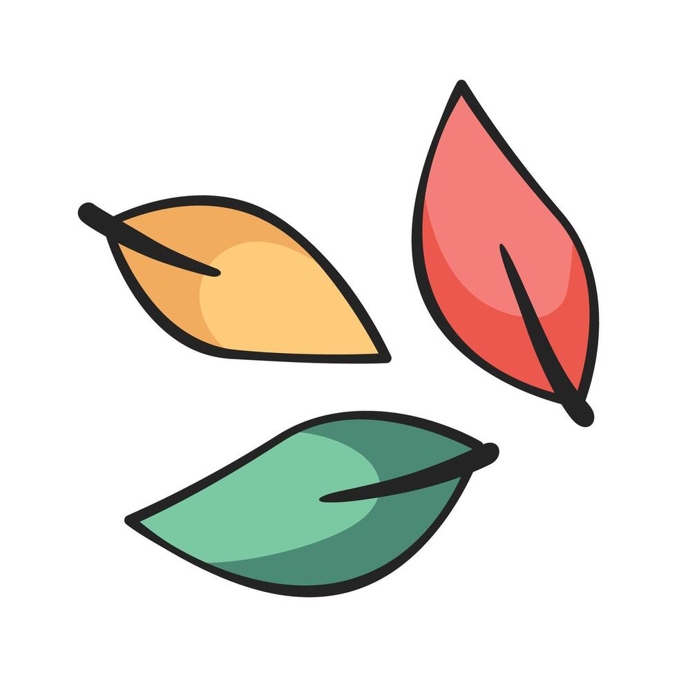 Illustration of leafs on the white background vector