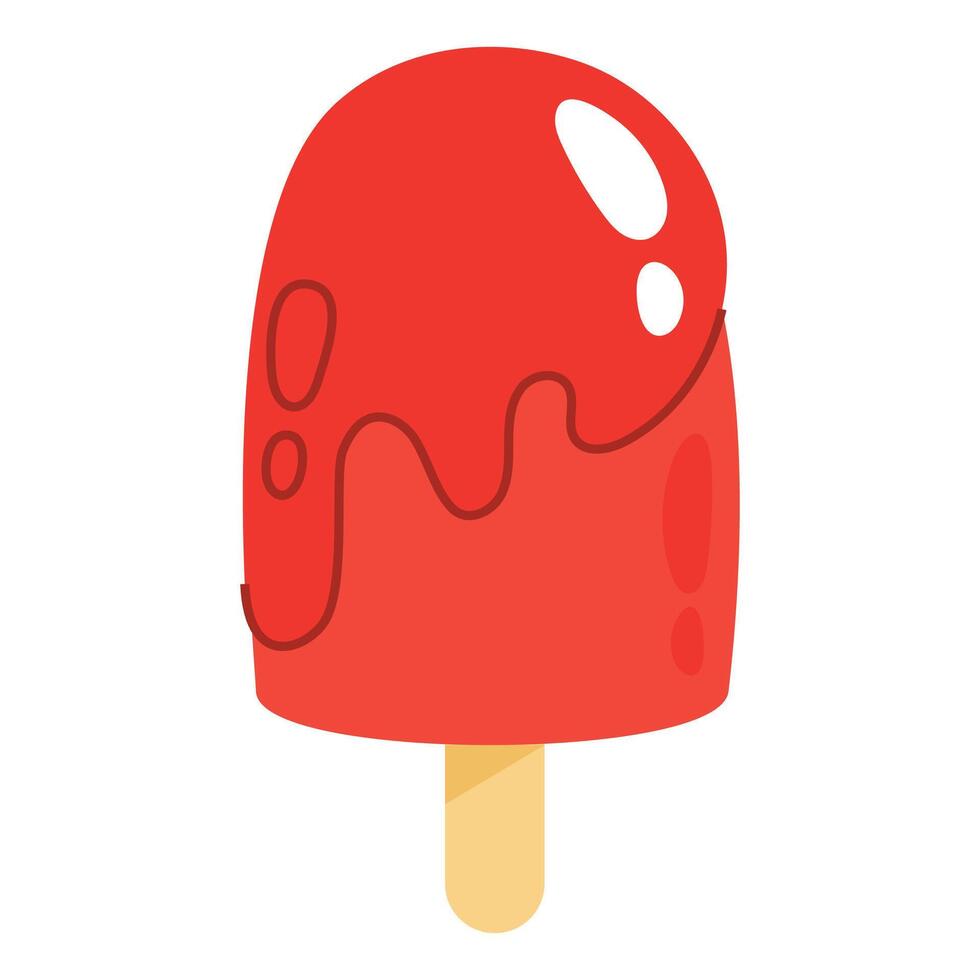 Hand drawn ice cream illustration on white background vector