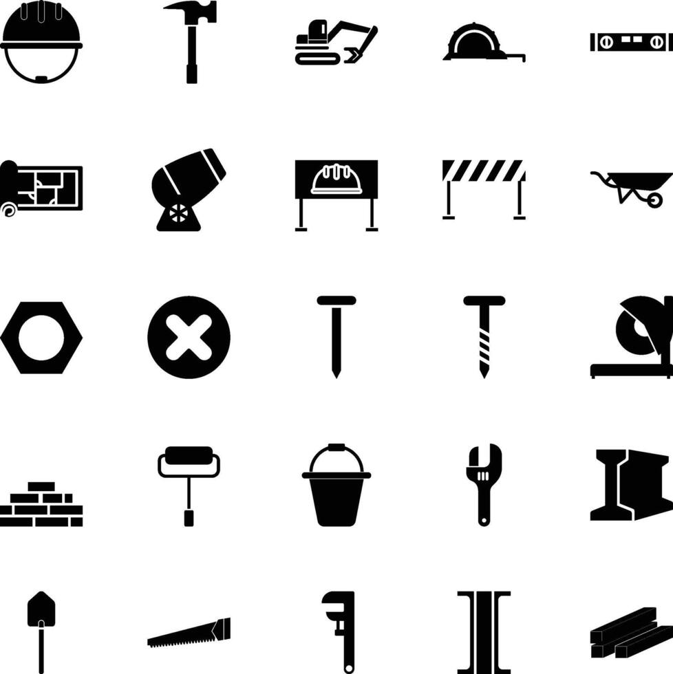 Construction icon pack vector