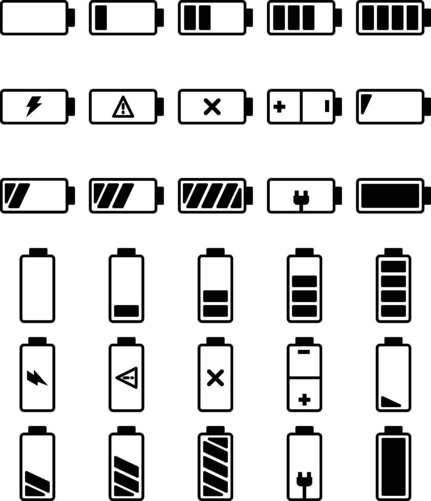 Battewry icon pack vector