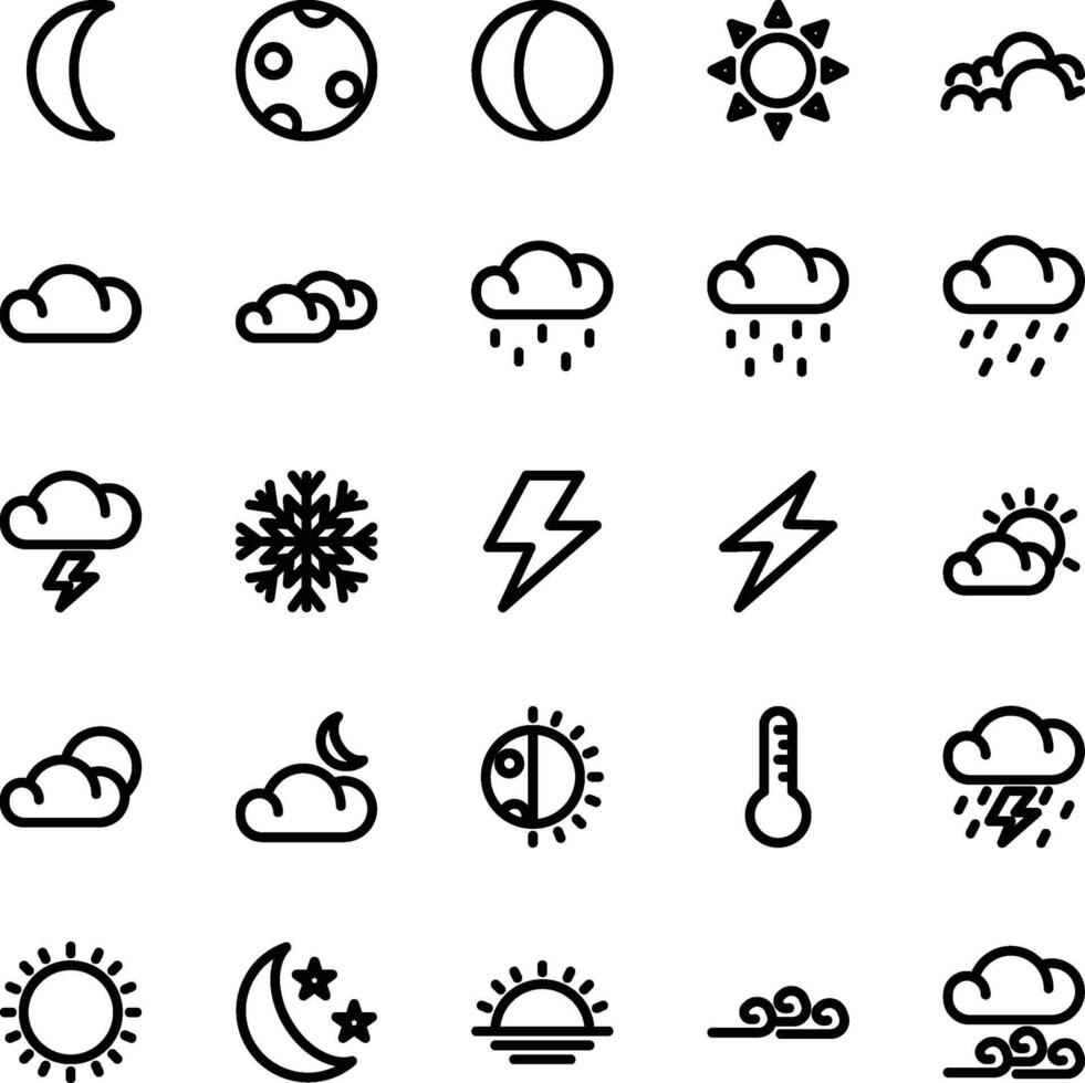 Weather icon pack vector