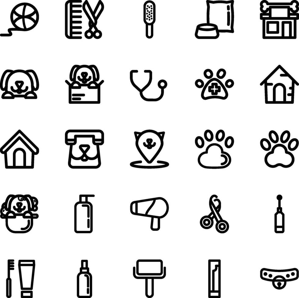 Pet shop icon pack vector