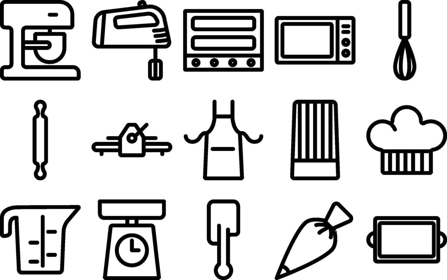 Chef icon pack vector