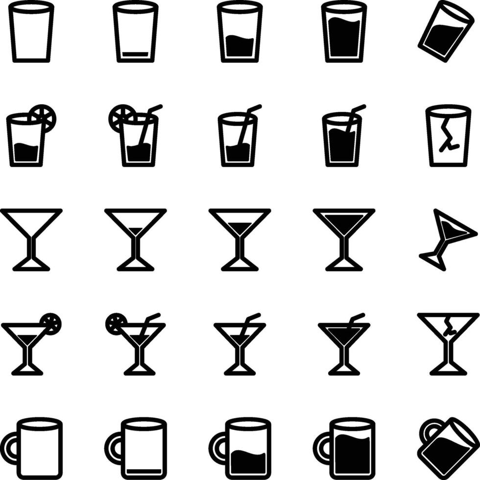 Glass icon pack vector