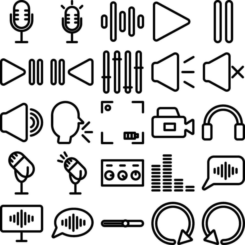 Podcast icon pack vector