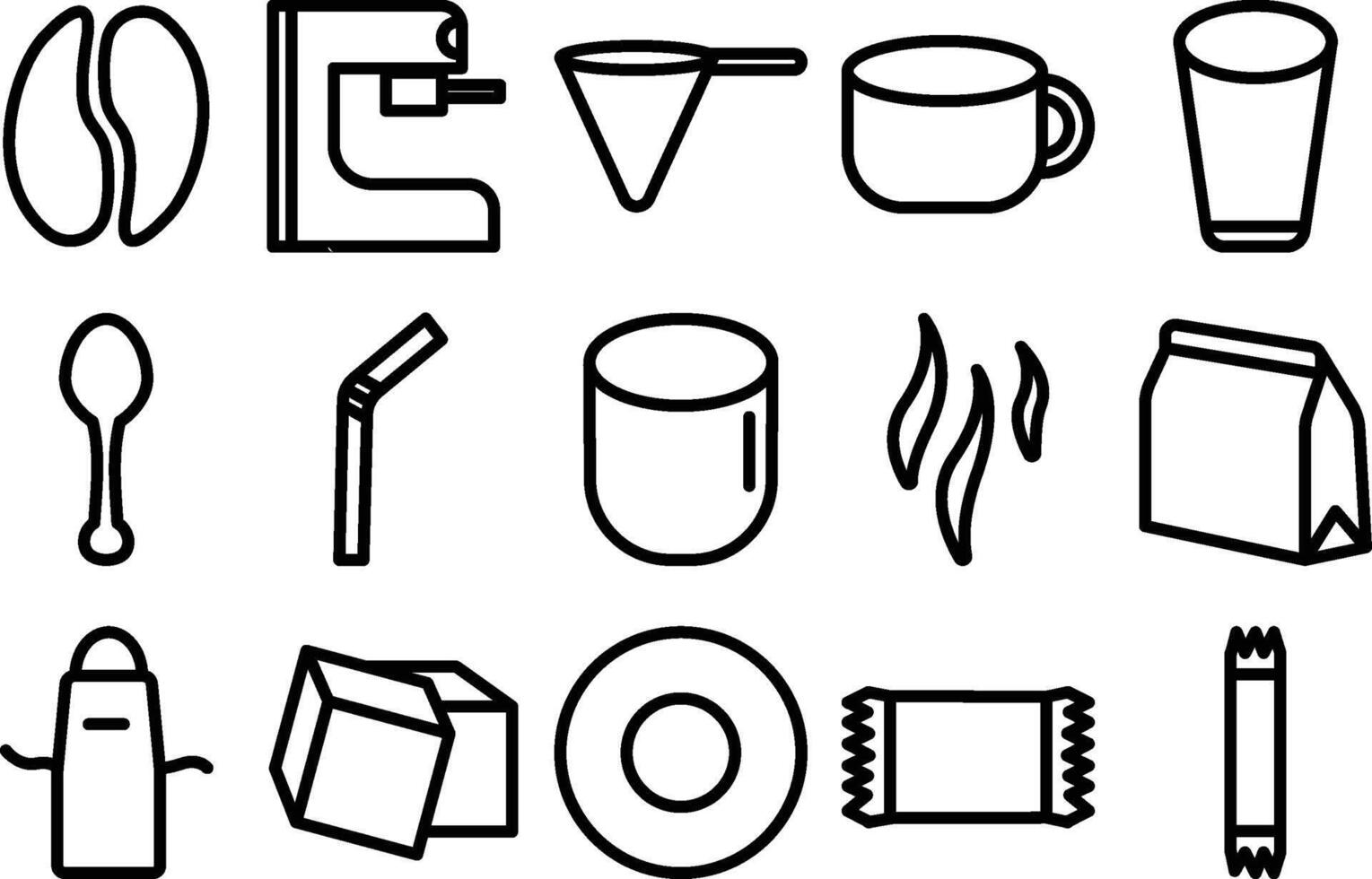 Coffee icon pack vector