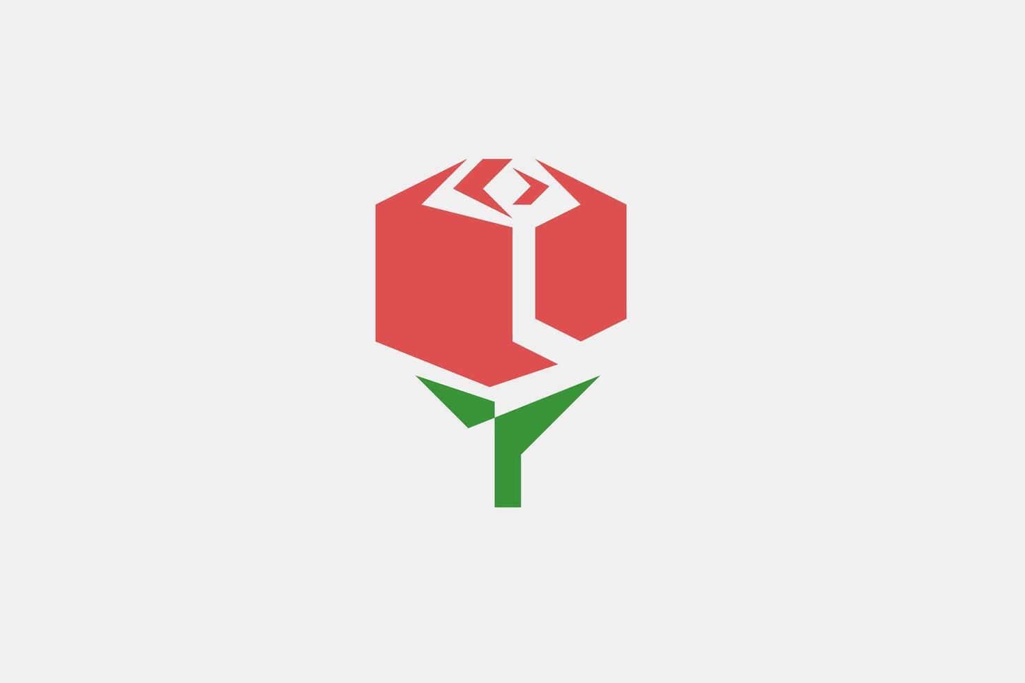 Geometric abstract rose.eps vector