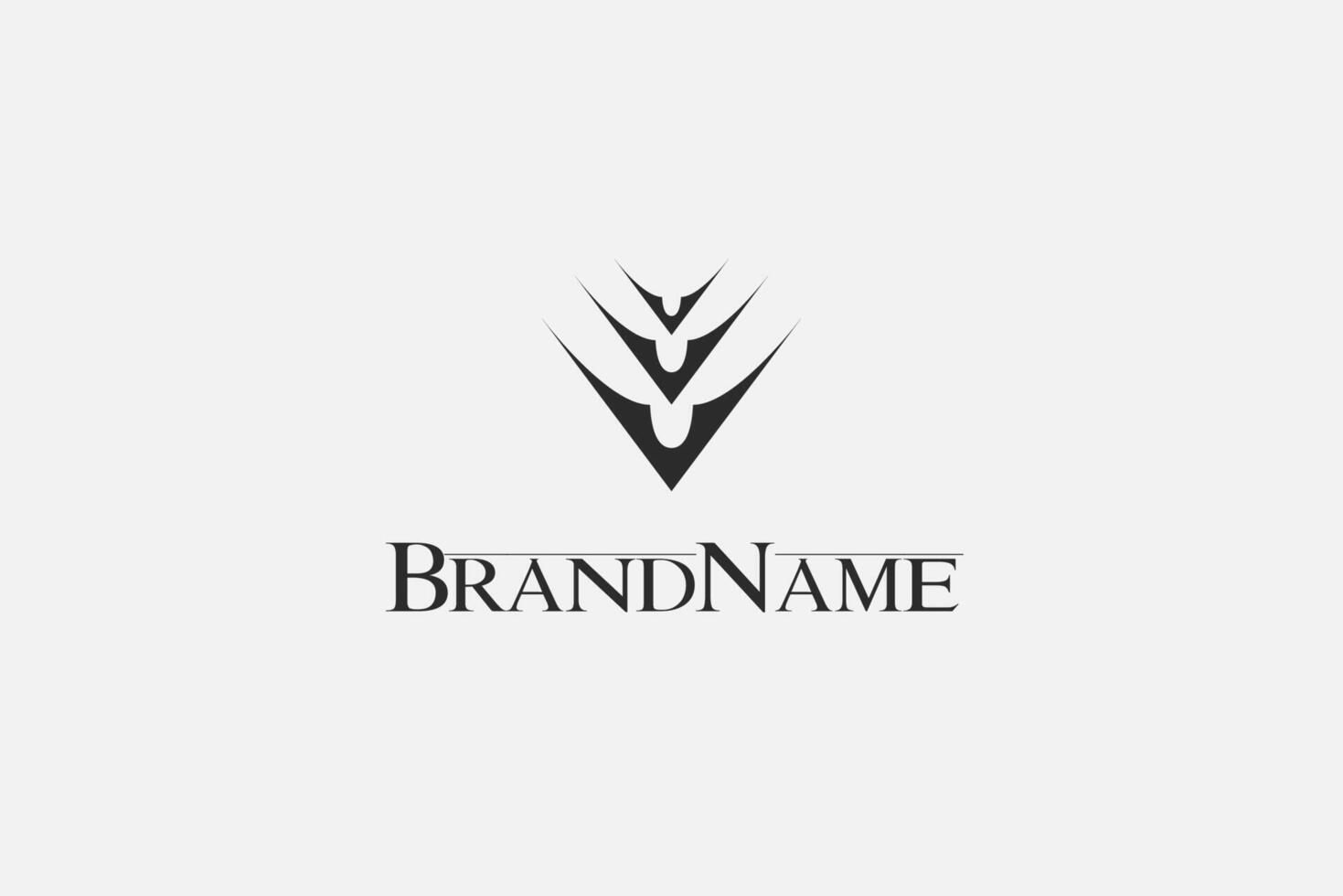 Abstract V modern logo vector