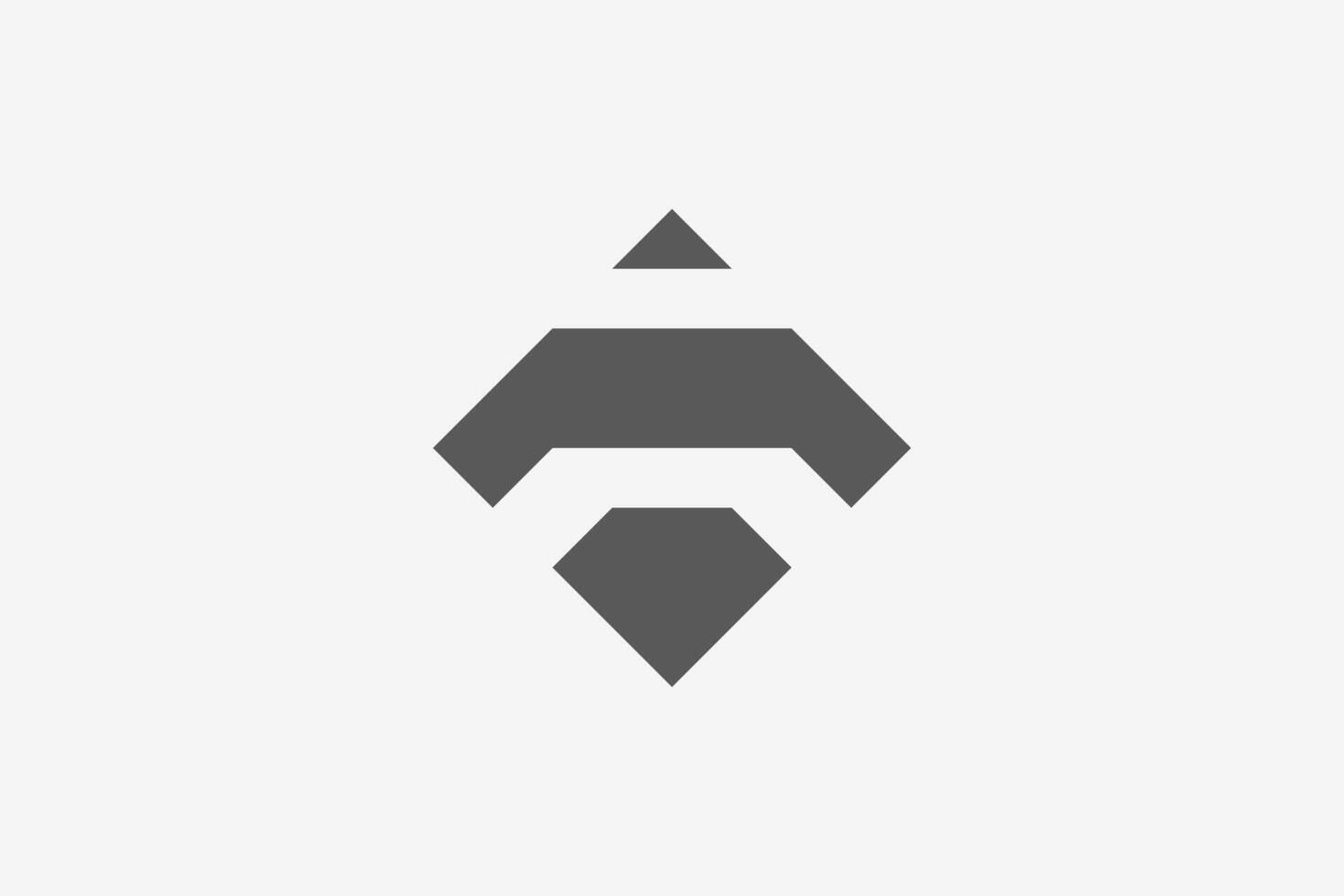 Minimalist abstract diamond.eps vector