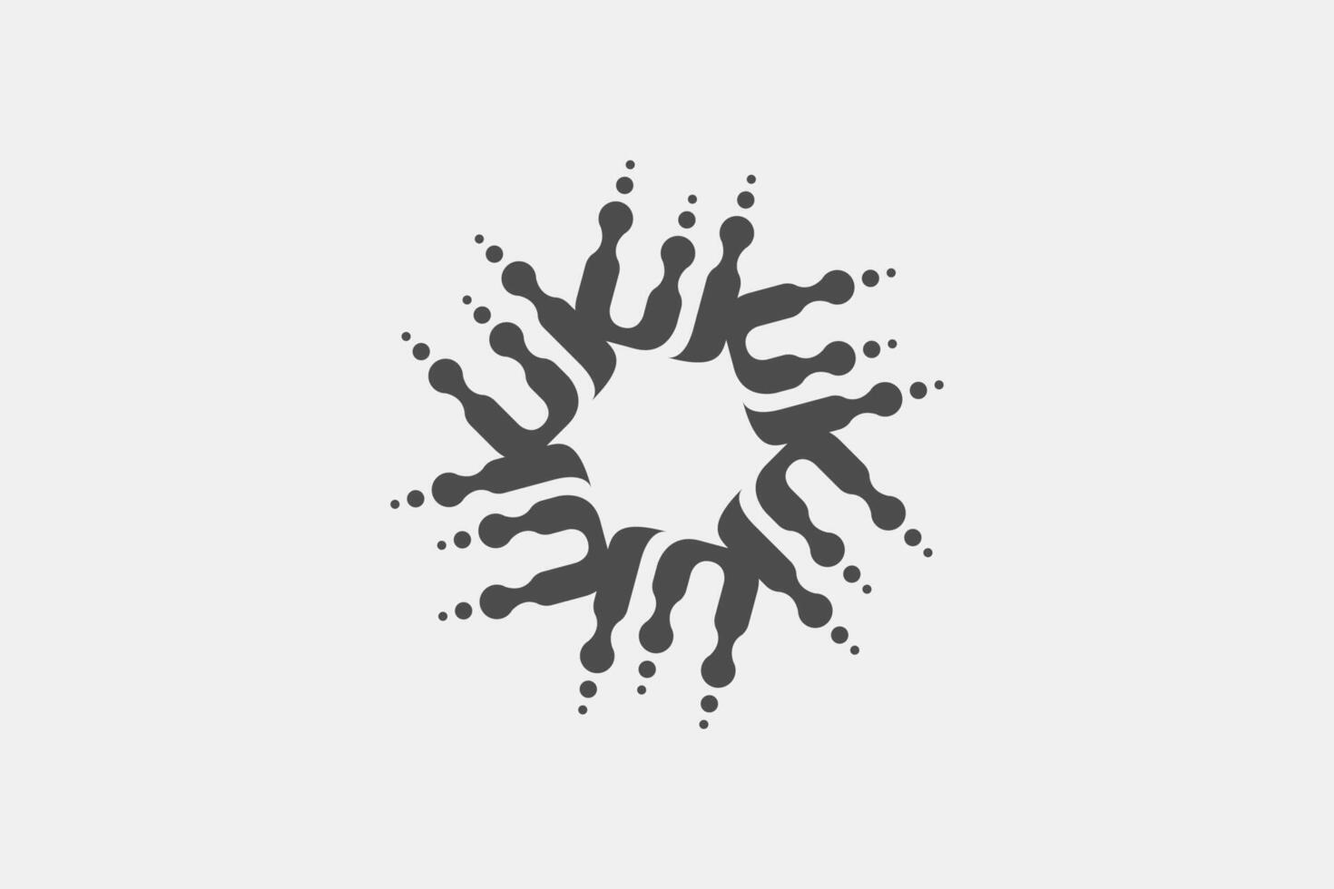 Abstract circle geometric molecul vector