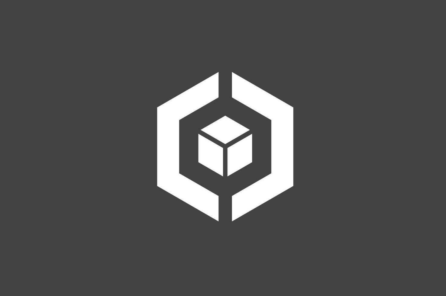 Geometric hexagonal modern logo vector