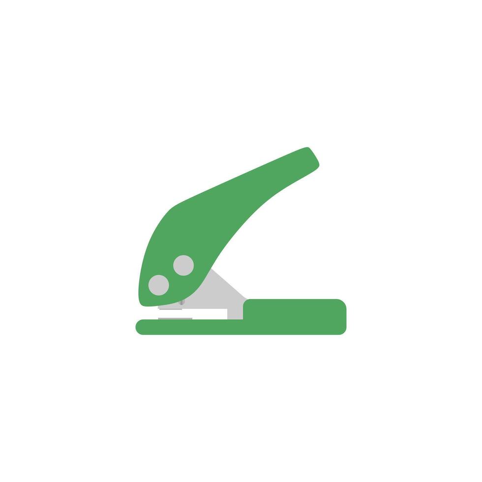 Hole puncher flat design illustration isolated on white background. paper hole puncher stationery equipment. vector