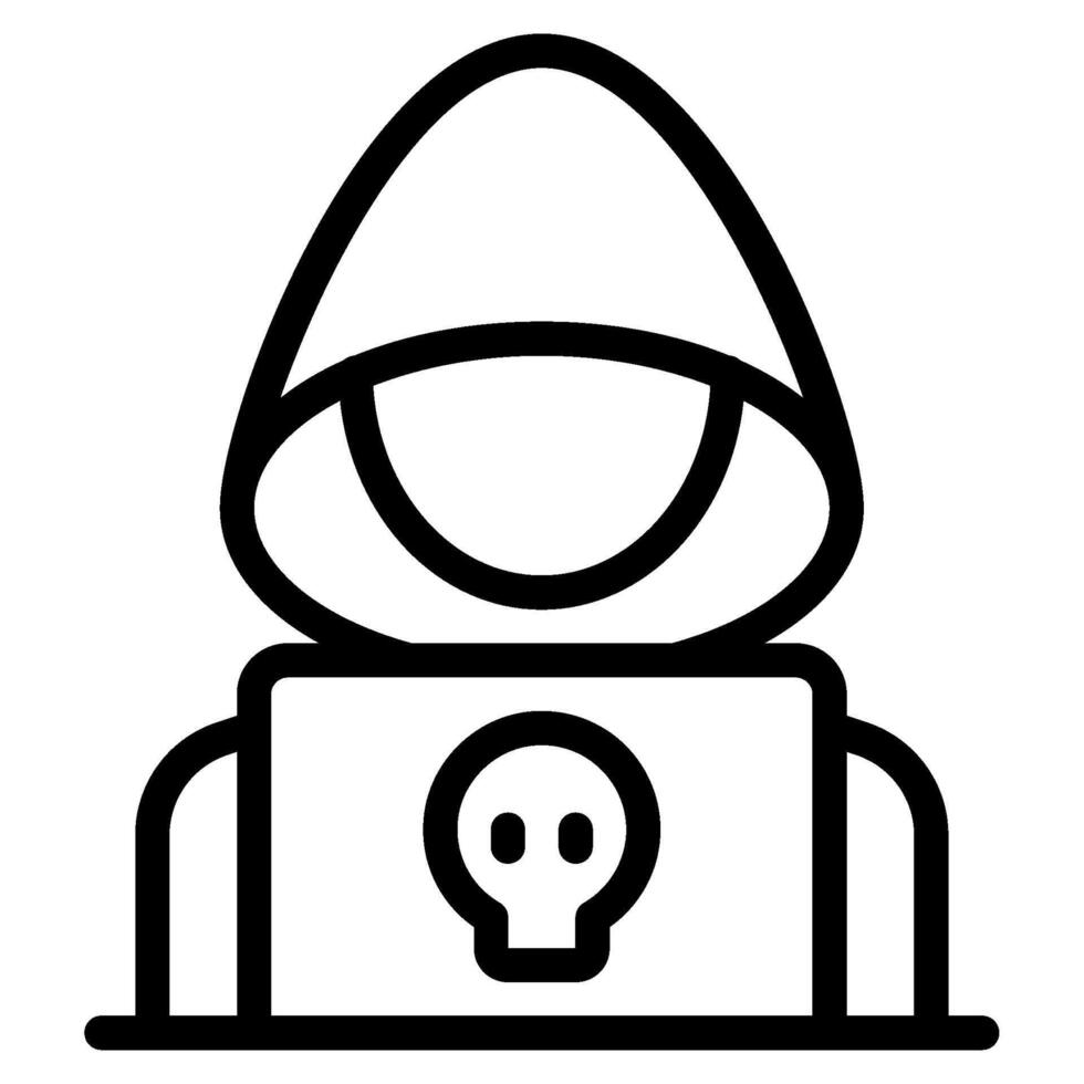 Hacker Cyber punk icon illustration vector