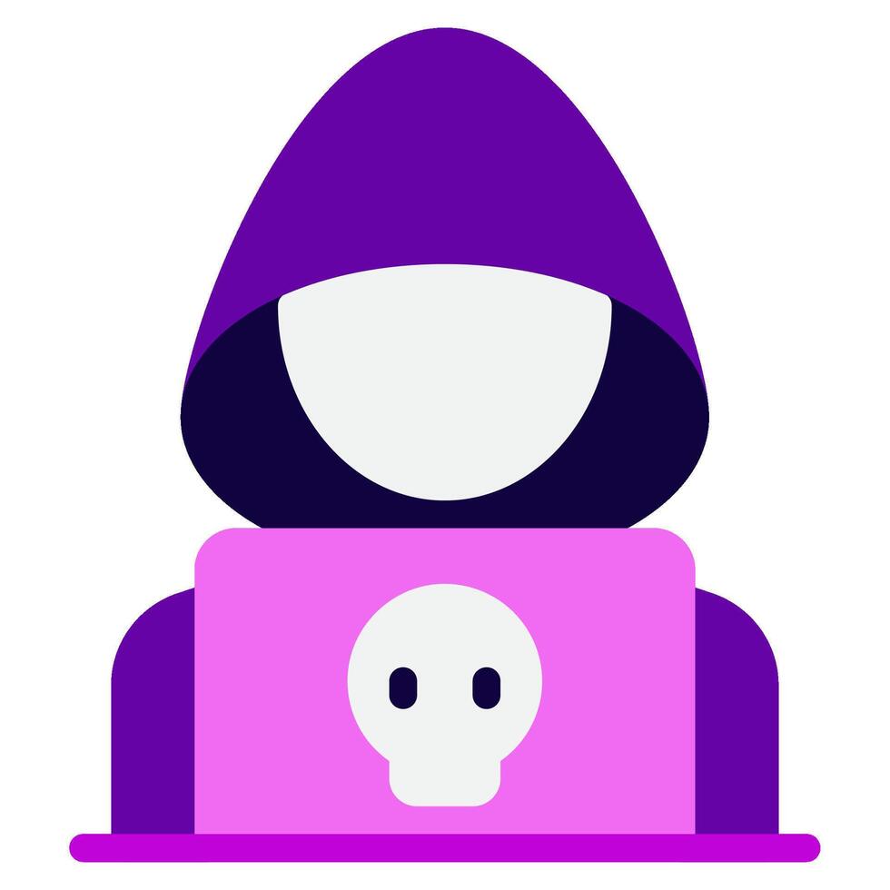 Hacker Cyber punk icon illustration vector