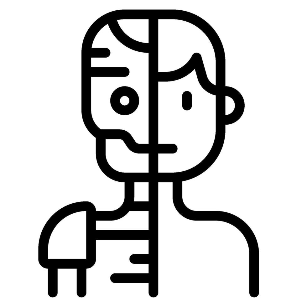 Cybernetics Cyber punk icon illustration vector
