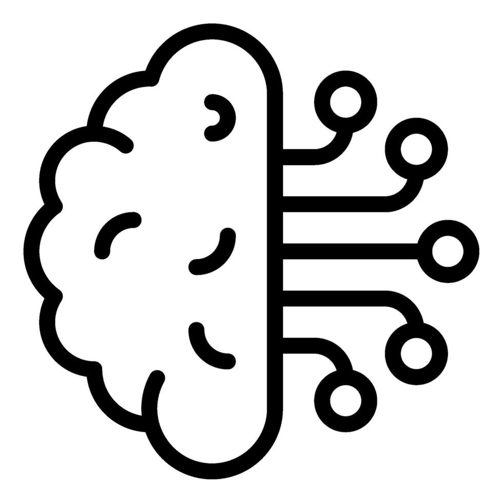 AI Cyber punk icon illustration vector