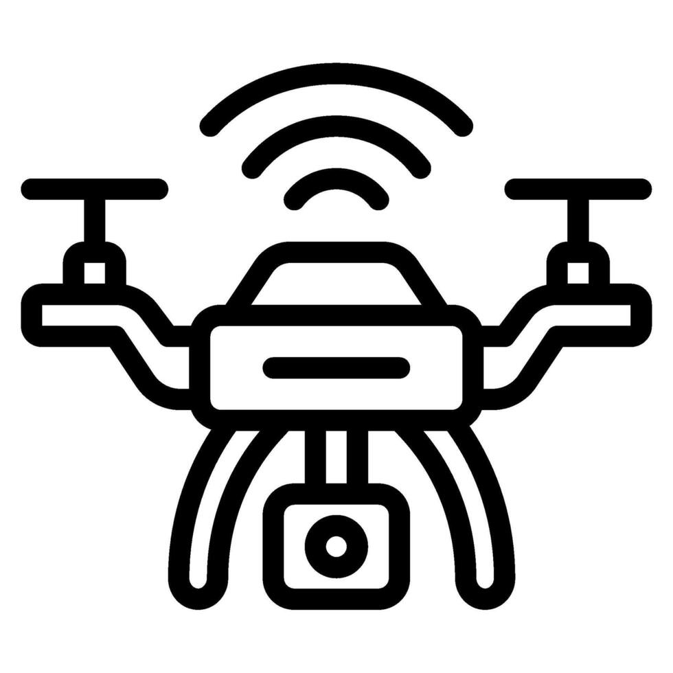 Drone Cyber punk icon illustration vector