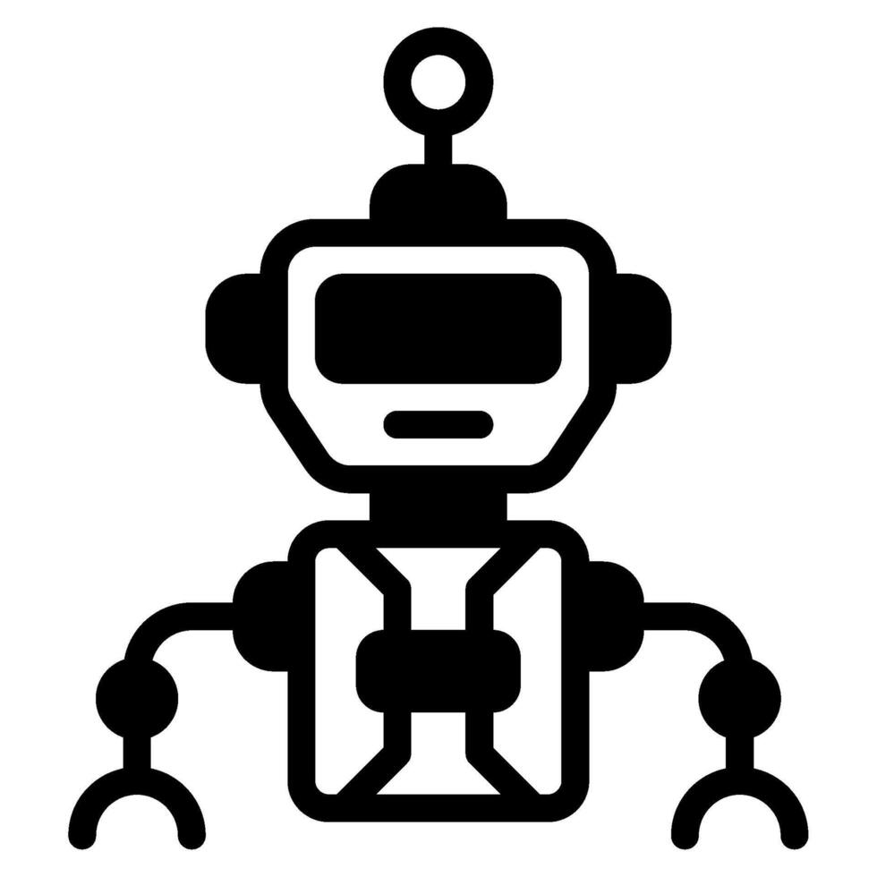 Robot Cyber punk icon illustration vector