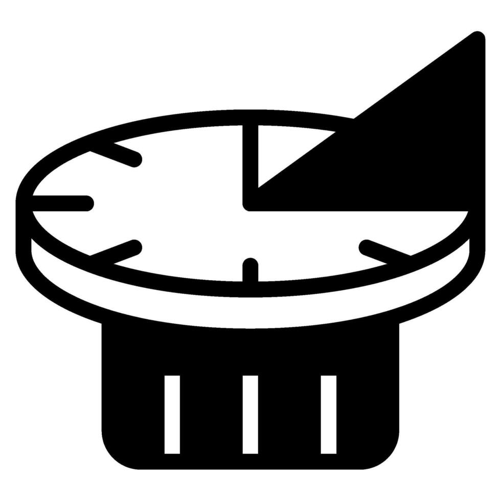 Sundial Time and Date icon illustration vector