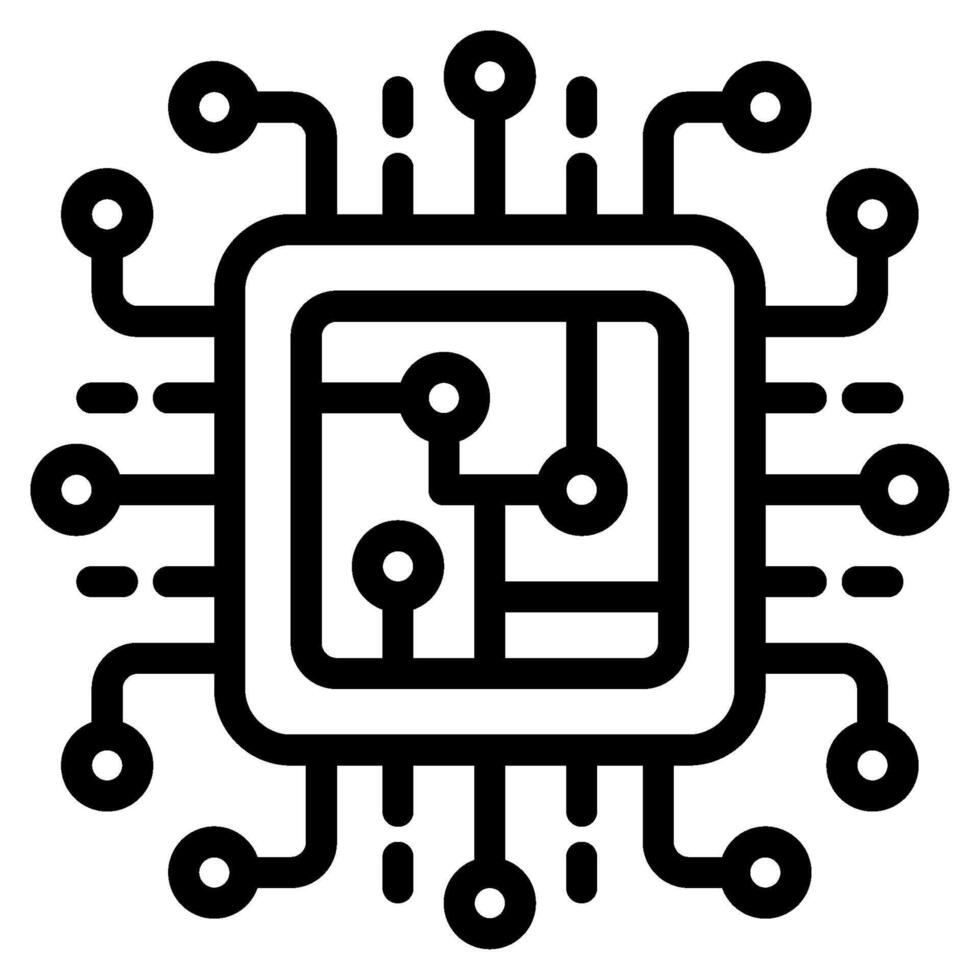 Chip Cyber punk icon illustration vector